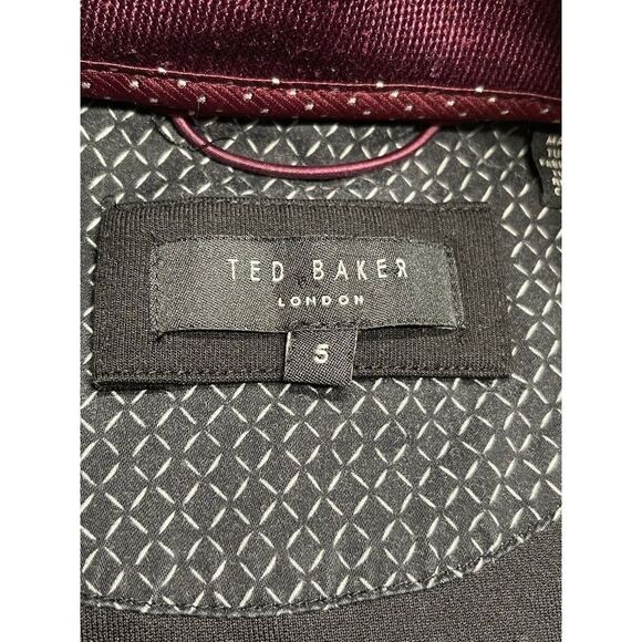 Ted baker quarter zip pullover sweater Mens sz 5 black long sleeve sweater - Picture 4 of 12